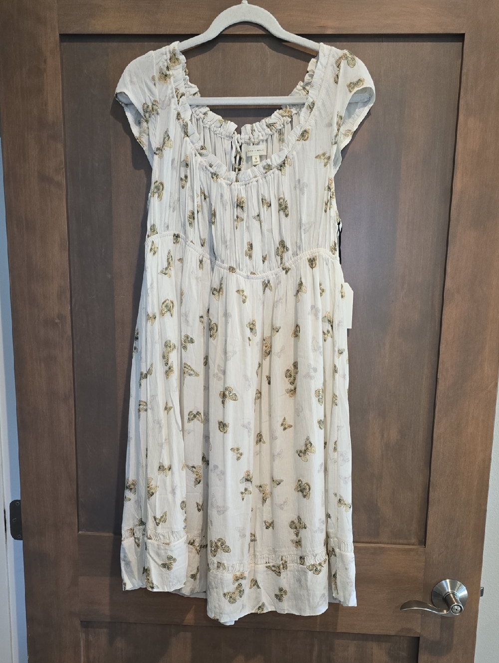 Women's White Floral Midi Dress